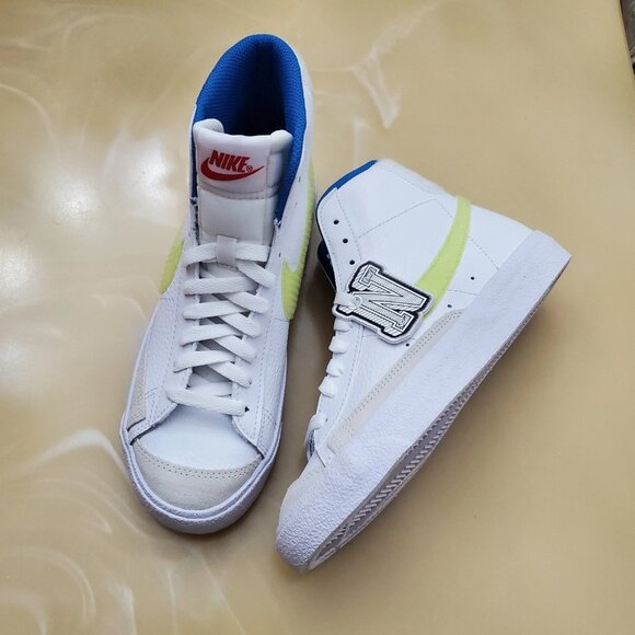 Nike Blazer Mid 77 (GS) Shoe Size 5Y White/Light Lemon Twist Style DQ1042 100 - Picture 4 of 13